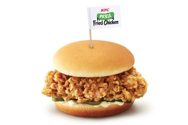 pickle fried chicken burger