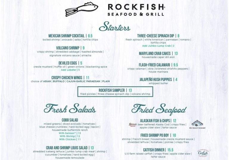 Seafood restaurant Rockfish launches new menu items