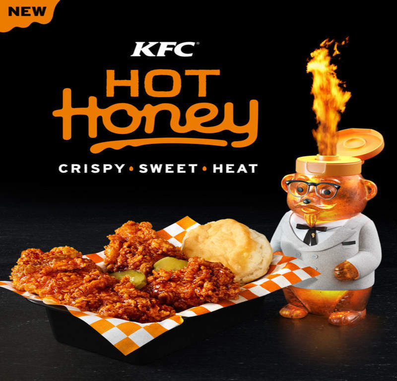 KFC hot honey flavoured fried chicken