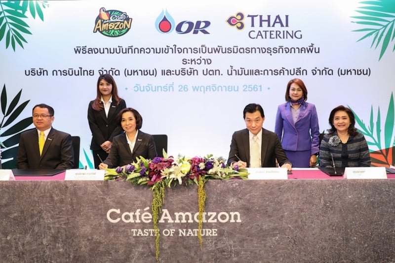 THAI and PTTOR sign MoU to offer catering products at Café Amazon