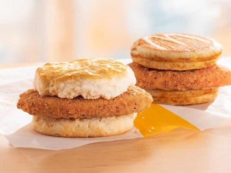 McDonald's adds two chicken sandwiches to breakfast menu