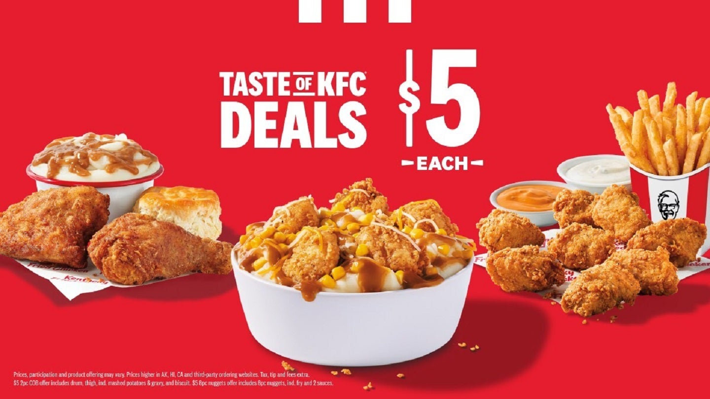 KFC rolls out 5 deal to its Taste of KFC menu
