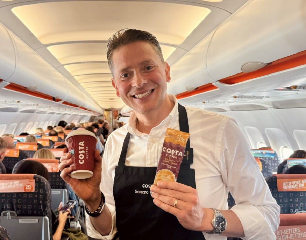 UK’s Costa Coffee launches select drinks range on easyJet flights