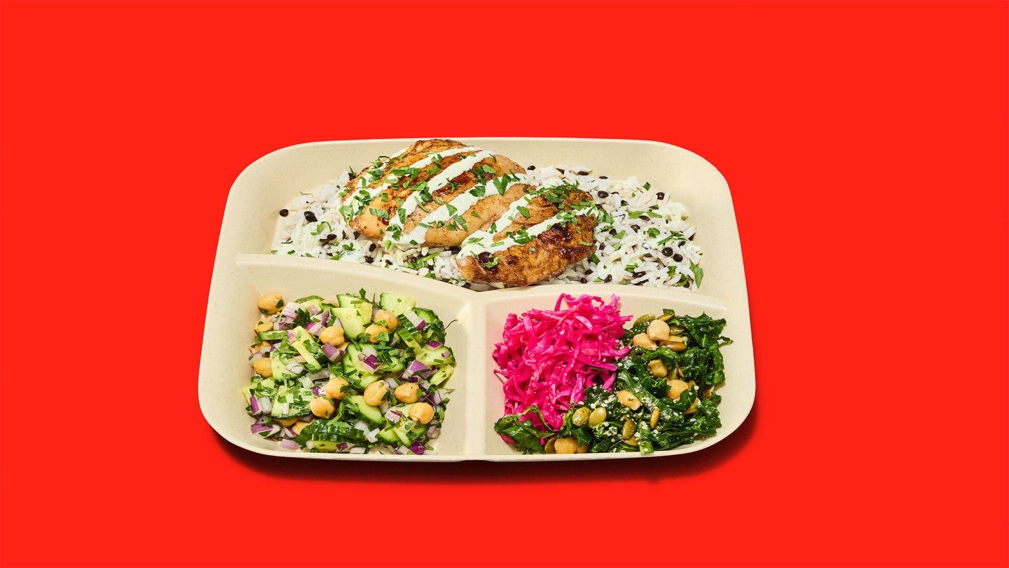 Just the salad targets dinner with menu category designed from the chef
